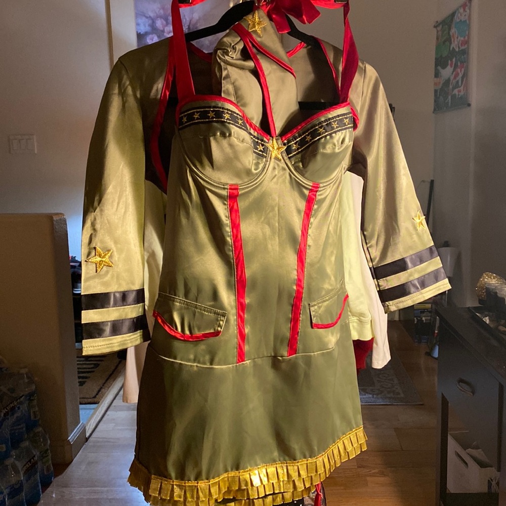 Green Army Halloween Costume Dress